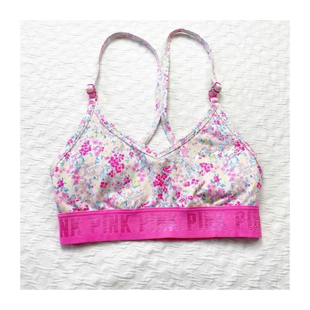 Buy 1 get 1 free Victorias Secret bralette light pink hot pink xs floral confett